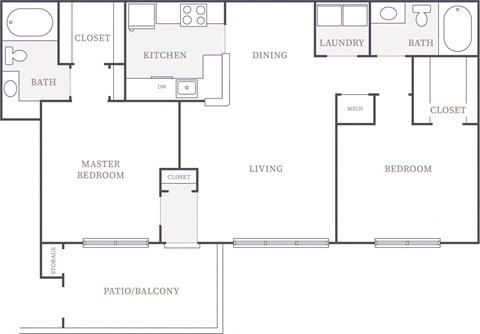 1,134 sq.ft. 1 bedroom 1 bathroom B at The Columns at Cypress Point, Florida, 33545